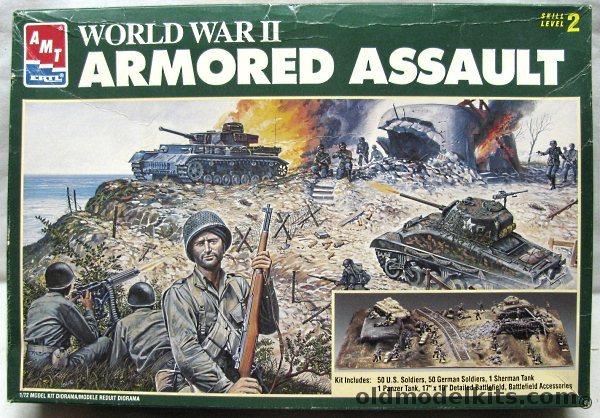 AMT 1/72 World War II Armored Assault Diorama, 8264 plastic model kit